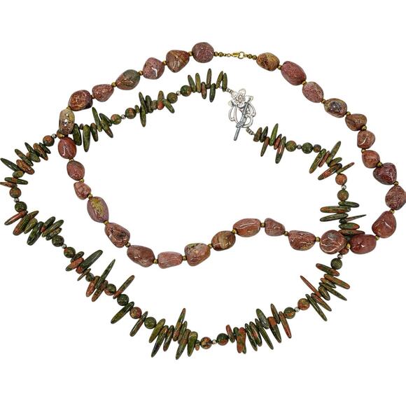 Large Bohemian Jewelry Lot Seed Bead Natural Stones Wood Glass Colorful Bold - Picture 9 of 10